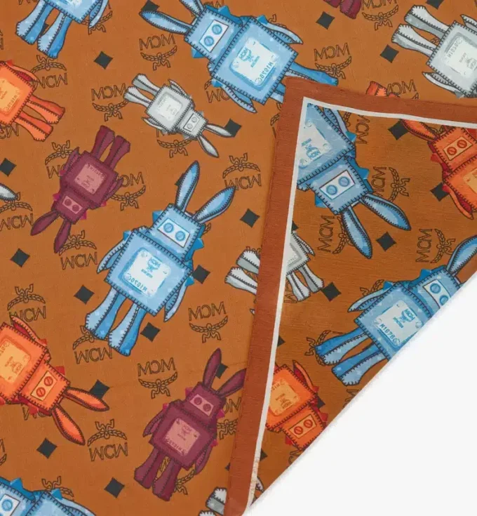Rabot Monogram Print Bandana Scarf
