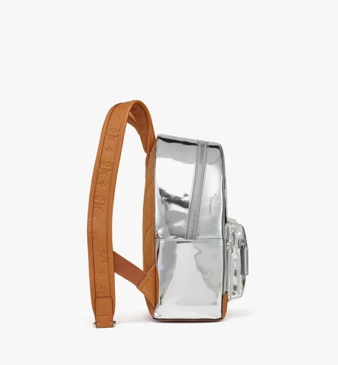 Stark Backpack in Metallic Mirror Leather Stark Backpack in Metallic Mirror Leather
