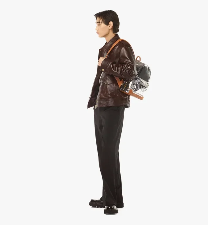 Stark Backpack in Metallic Mirror Leather Stark Backpack in Metallic Mirror Leather