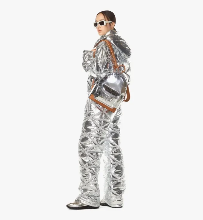 Stark Backpack in Metallic Mirror Leather Stark Backpack in Metallic Mirror Leather