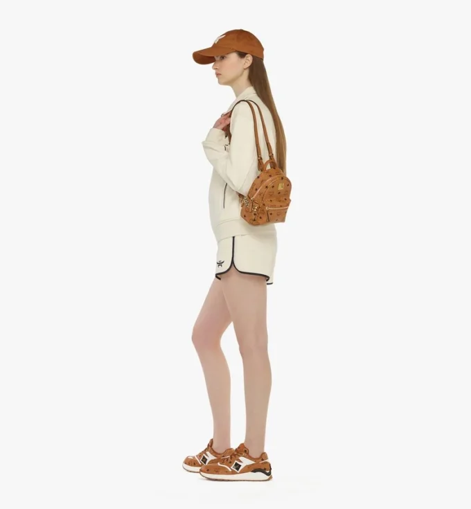 Stark Bebe Boo Side Studs Backpack in Visetos