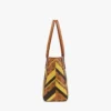 Studded Toni Top-Zip Shopper in Mega Herringbone Visetos