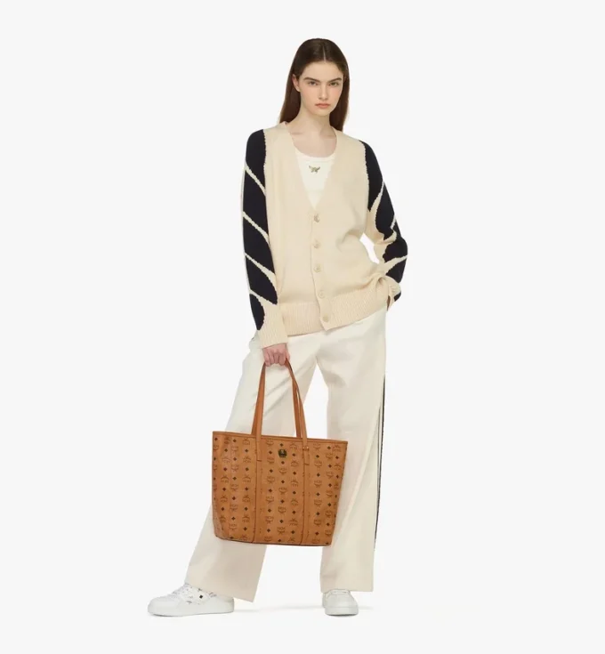 Toni Top-Zip Shopper in Visetos