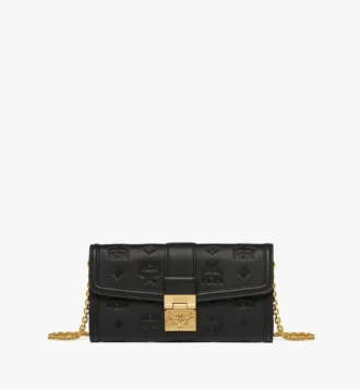 Tracy Chain Wallet in Embossed Monogram Leather