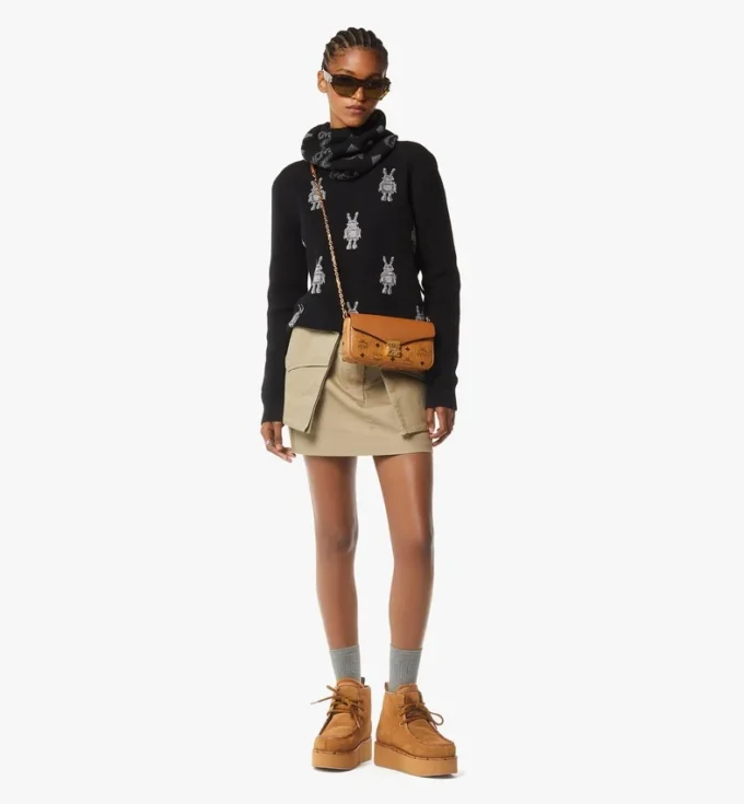 Tracy Crossbody in Visetos Leather Mix