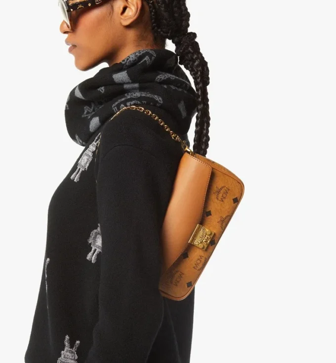 Tracy Crossbody in Visetos Leather Mix