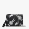 Wristlet Standing Pouch with Chain Strap in Rabot Visetos