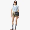 Wristlet Standing Pouch with Chain Strap in Rabot Visetos