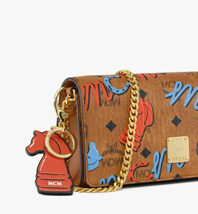 Year of the Horse Aren Chain Shoulder Bag in Visetos Year of the Horse Aren Chain Shoulder Bag in Visetos