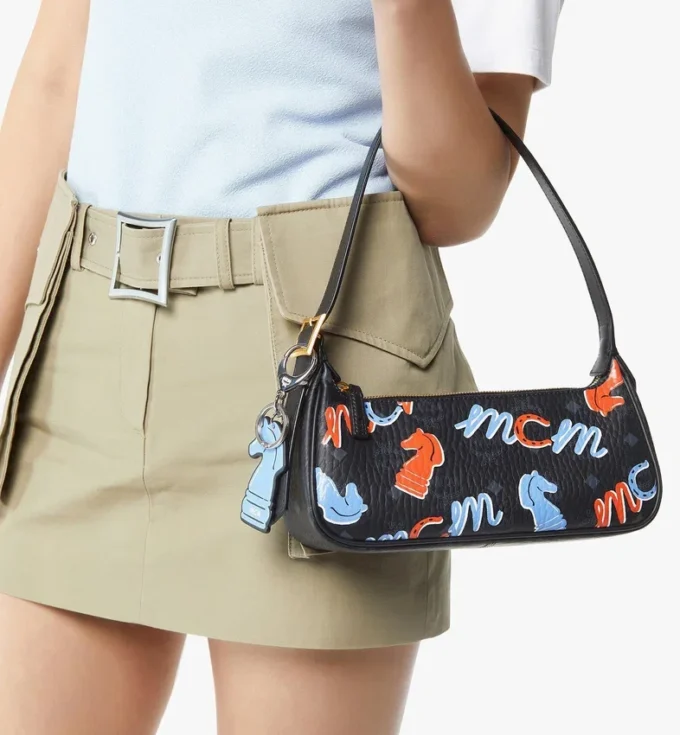 Year of the Horse Aren Shoulder Bag in Visetos
