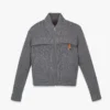 Zip Cardigan in Wool and Recycled Cashmere