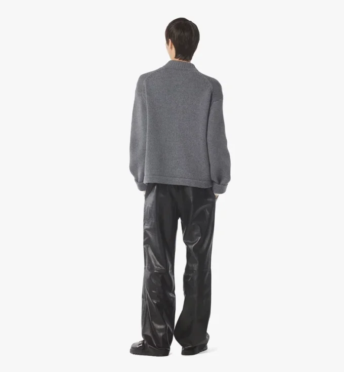 Zip Cardigan in Wool and Recycled Cashmere