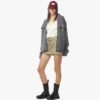Zip Cardigan in Wool and Recycled Cashmere